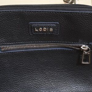 Lodis Blue Leather Bag